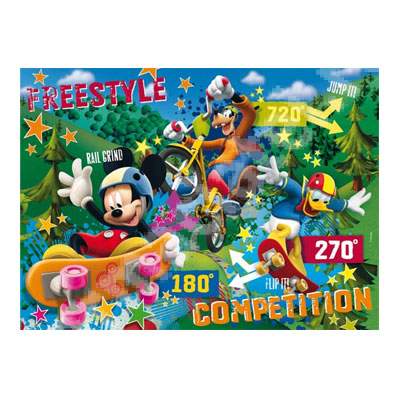 Puzzle 3D Mickey Mouse, 104 piese + ochelari 3D, CL20054, Clementoni