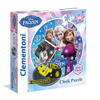 Puzzle ceas Disney Frozen, 96 piese, CL23021, Clementoni