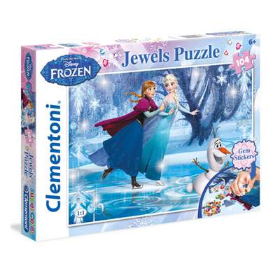 Puzzle cu bijuterii Frozen, 104 piese, CL20601, Clementoni
