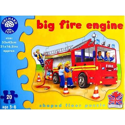 Puzzle de podea masina de pompieri, 20 piese, Orchard Toys