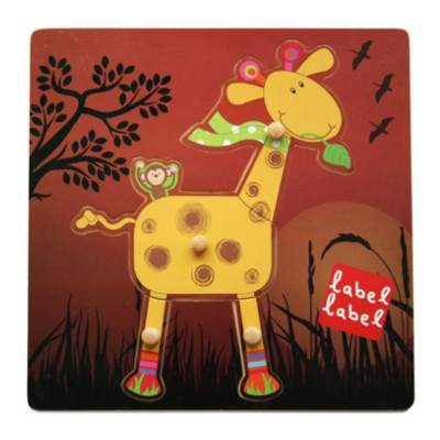 Puzzle din lemn girafa, LL-FR1284, Label Label