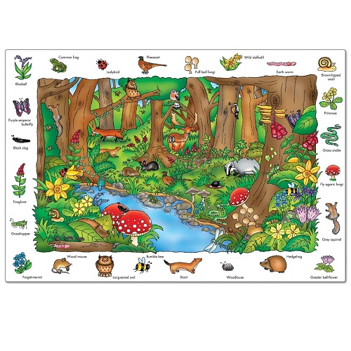 Puzzle in limba engleza In Padure, 150 piese, Orchard Toys