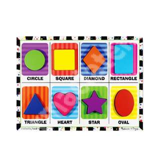 Puzzle lemn in relief forme geometrice, MD3730, Melissa&Doug