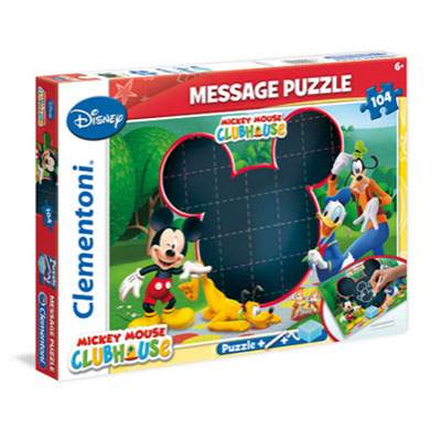 Puzzle mesaj Mickey Mouse, 104 piese, CL20232, Clementoni