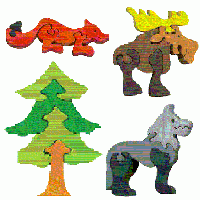 Puzzle Mini - Animalele Padurii, 11204, Fauna