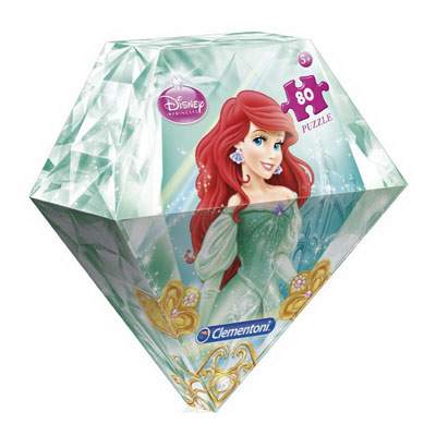 Puzzle Princess Diamond Ariel, 80 piese, CL06905, Clementoni