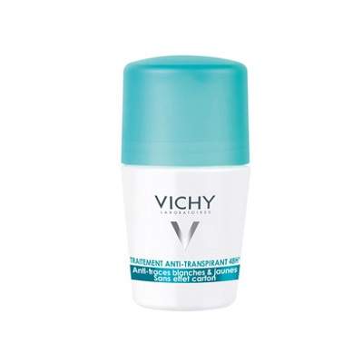 Roll-on antiperspirant fara pete albe 48 h, 50 ml, Vichy