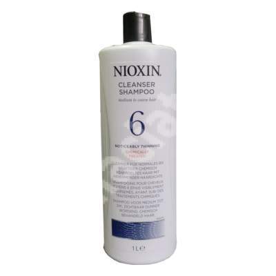 Sampon pentru par normal/aspru tratat chimic System 6, 1 L, Nioxin