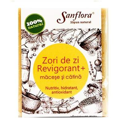 Sapun natural cu macese si catina Zori de Zi, 100 g, Sanflora