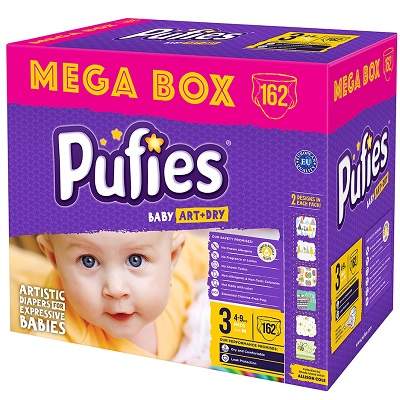 Scutece nr.3 Pufies Baby Art Mega Box, 4-9Kg, 162buc, Ficosota Sintez