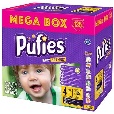 Scutece nr.4 Pufies Baby Art Mega Box, 7-14 Kg, 135 buc, Ficosota Sintez