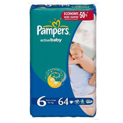 Scutece nr. 6 Extra Large, +16 kg, 64 bucati, Pampers