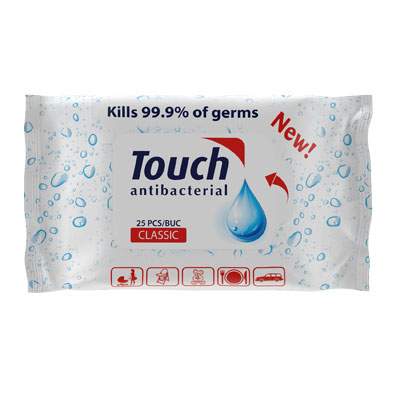 Servetele umede antibacteriene Classic, 25 bucati, Touch