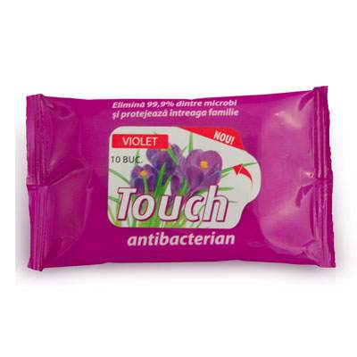 Servetele umede antibacteriene Violet, 10 bucati, Touch