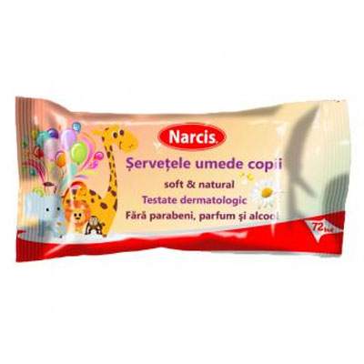 Servetele umede pentru copii, 72 bucati, Narcis