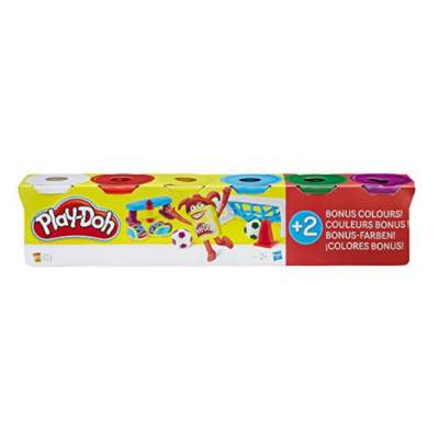 Set 4 cutii culori clasice Play-Doh, HBB6755EU4, Hasbro + Cadou 2 cutii