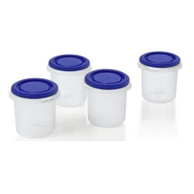 Set 4 recipiente plastic, 4x250 ml, 85510, Miniland
