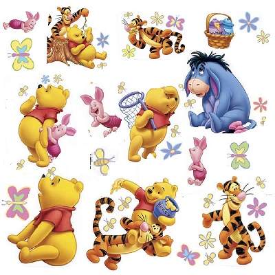Set 54 stickere Winnie the Pooh si prietenii, 40223, Decofun