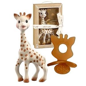 Set girafa Sophie si figurina cauciuc dentitie So Pure, +0 luni, 616624, Vulli