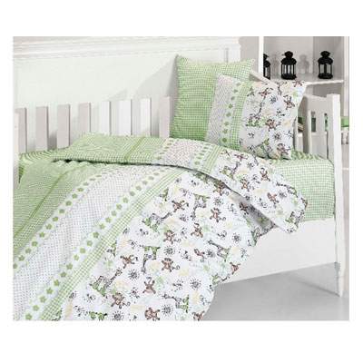Set lenjerie monkey verde Baby Bamboo, 4 piese, First Choice
