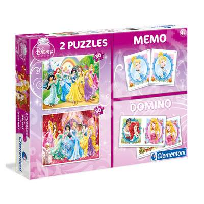 Set puzzle Memo&Domini Printese, CL08203, Clementoni