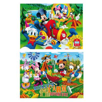 Set puzzle Mickey Mouse, 2 puzzle x 60 piese, CL07107, Clementoni