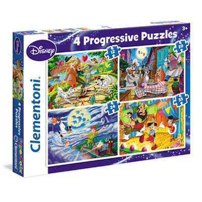 Set puzzle progresiv Disney Clasic, 4 puzzle, CL21504, Clementoni