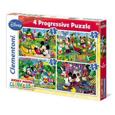 Set puzzle progresiv Micky Mouse, 4 puzzle, CL21502, Clementoni