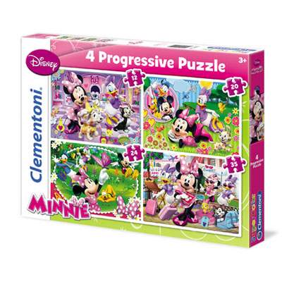 Set puzzle progresiv Minnie, 4 puzzle, CL21501, Clementoni