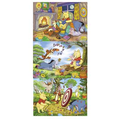 Set puzzle Winnie the Pooh, 3 puzzle 9+12+18 piese, CL22517, Clementoni