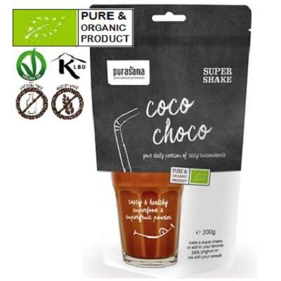 Shake Organic Coco Choco, 200g, Purasana