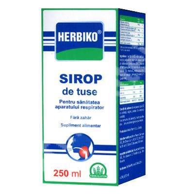 Sirop fara zahar pentru adulti, 250 ml, Herbiko