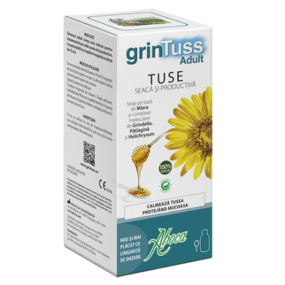 GrinTuss Adult Sirop pentru tuse seaca sau productiva, 180 ml, Aboca