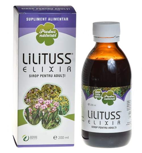 Sirop pentru adulti Lilituss Elixir, 200 ml, Adya
