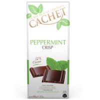 Ciocolata neagra 57%,cu menta, 100g, Cachet