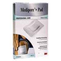 Comprese absorbante, Medipore+Pad, 10x15 cm, 5 bucati, 3M