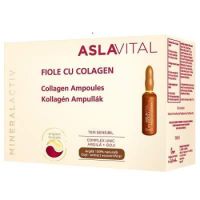 Fiole cu colagen pentru ten sensibil AslaVital, 10 fiole ml, Farmec