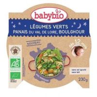 Piure Bio meniu legume verzi, pastarnac si bulgur, +12luni, 230g, BabyBio