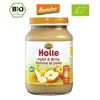 Piure Eco din mere si pere, +4 luni, 190 g, Holle Baby Food