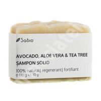 Sampon solid cu Avocado, Aloe Vera si Tea Tree, 130 g, Sabio
