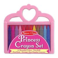 Set 12 creioane colorate triunghiulare Princess, Melissa&Doug