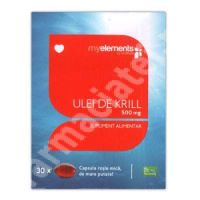 Ulei de krill, 500 mg, 30 cps, My elements