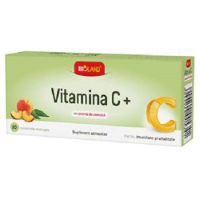 Vitamina C+ cu aroma piersica, +4 ani, 20 comprimate, Bioland