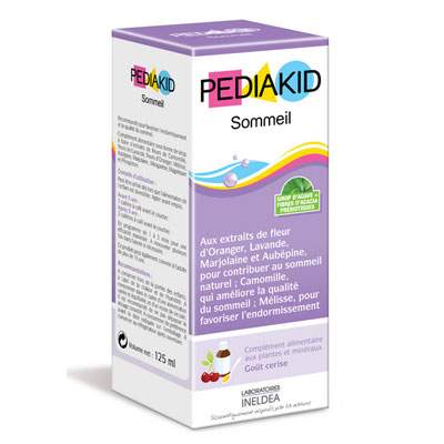 Sommeil cu gust de cirese pentru ameliorarea somnului copiilor, 125 ml, Pediakid