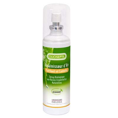 Spray ambiental Bio cu ulei esential de pachouli si scortisoara Olioseptil, 125 ml, Laboratoires Ineldea