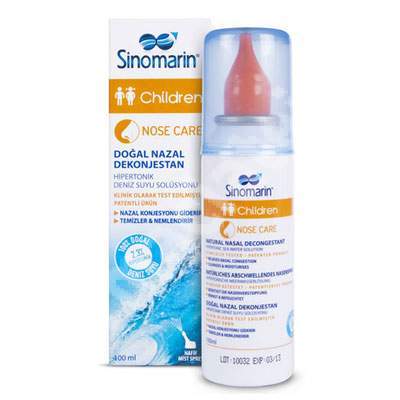 Spray decongestionant nazal pentru bebelusi si copii Sinomarin, 100 ml, Gerolymatos International