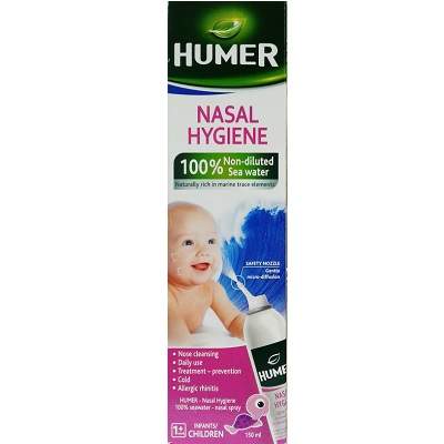 Spray Nazal cu Apa De Mare pentru copii, +1luna, 150 ml, Humer