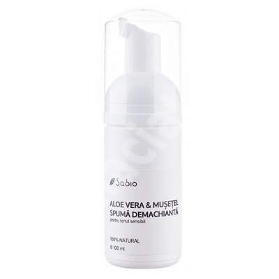 Spuma fina demachianta cu Aloe Vera si musetel, 100 ml, Sabio