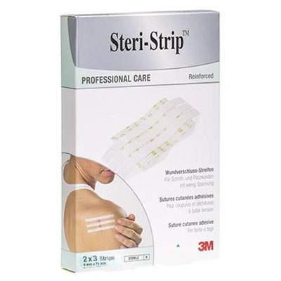 Benzi adezive pentru sutura leziunilor, Steri-Strip, 6x75 mm, 2x3 bucati, 3M