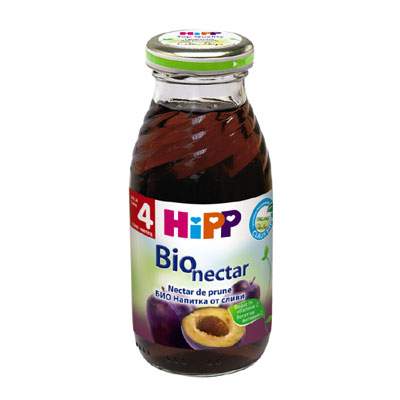 Suc Bio de prune 100% natural, Gr. 4 luni, 200 ml, Hipp